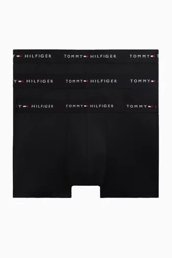 Low-rise Trunks in Microfibre, Set of 3
