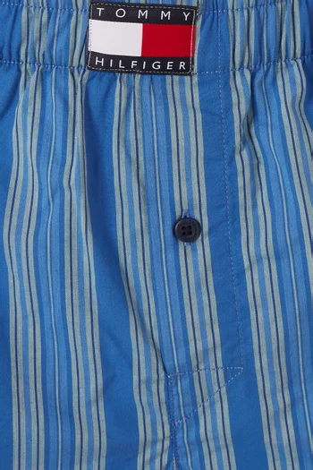 Printed Boxer Shorts in Cotton Poplin, Set of 3