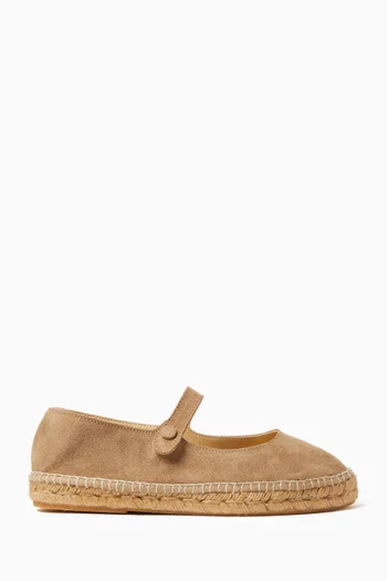 Mary Jane Espadrilles in Suede