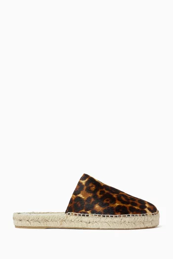 Chunky Mule Flats in Calf Hair