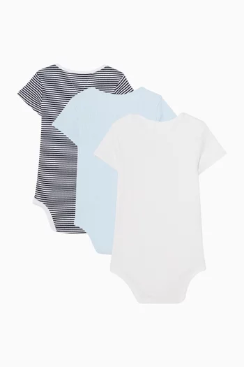 Flag Bodysuit in Cotton, Set of 3
