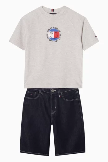 Graphic-print T-shirt in Cotton