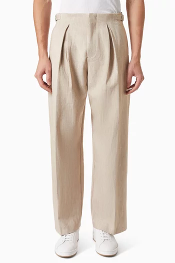 Lior Box Pleat Wide Leg Pants