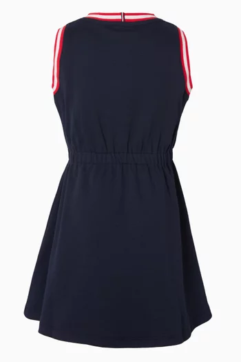 Flag Embroidered Dress in Cotton