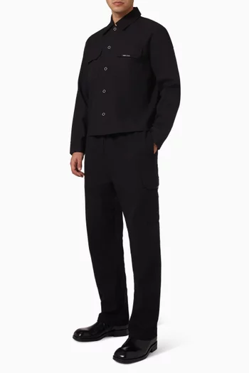 Rayan Textured Cargo Pants in Cotton