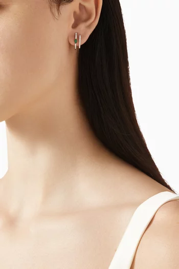 Youth Diamond & Emerald Earrings in 18kt Gold