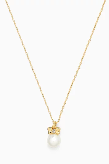 Ara Bambi Pearl & Diamond Necklace in 18kt Gold