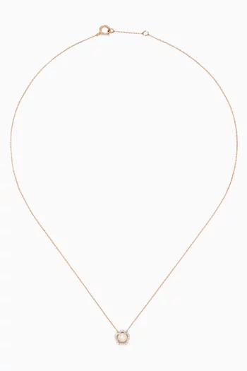 Ara Bambi Pearl & Diamond Necklace in 18kt Rose Gold
