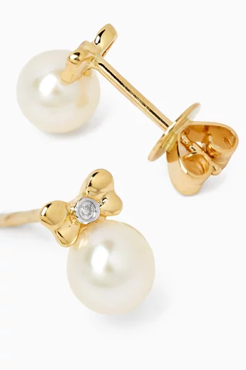 Ara Bambi Pearl & Diamond Earrings in 18kt Gold