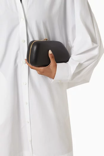 Twisted Minaudiere Clutch in Nappa Lambskin