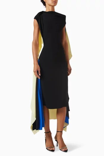 Draped Dress in Viscose Blend