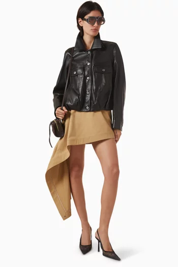 Bomber Jacket in Lambskin Leather