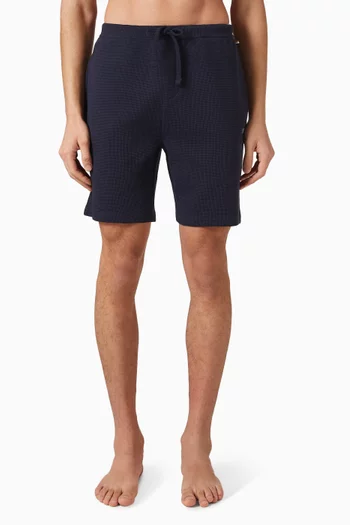 Logo-embroidered Waffle Pyjama Shorts in Cotton-blend