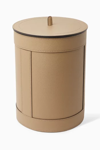 Brus Wastepaper Bin in Leather