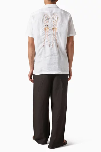Epiro Embroidered Shirt in Linen