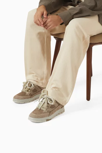 Area Lo Label Sneakers in Leather & Suede