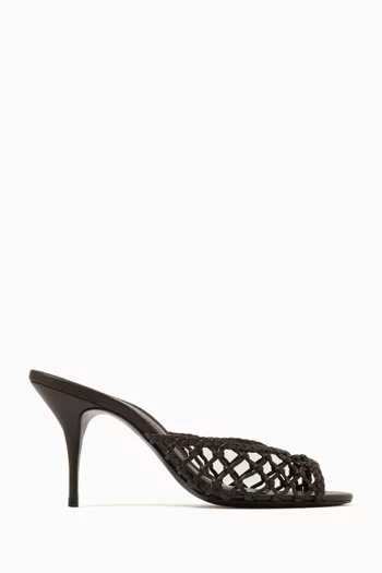 Peach 80 Sandals in Braided Leather