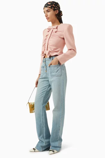 VLogo Button Jeans in Denim