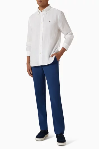 Denton Straight-leg Chino Pants in Linen-blend