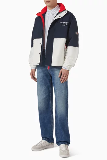 Colour-block Windcheater Jacket