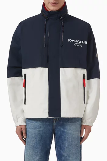 Colour-block Windcheater Jacket