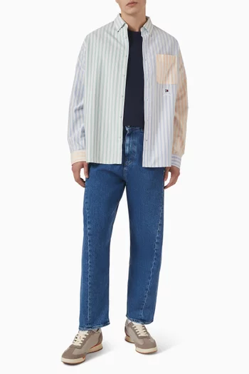 Colourblock Oxford Shirt in Cotton