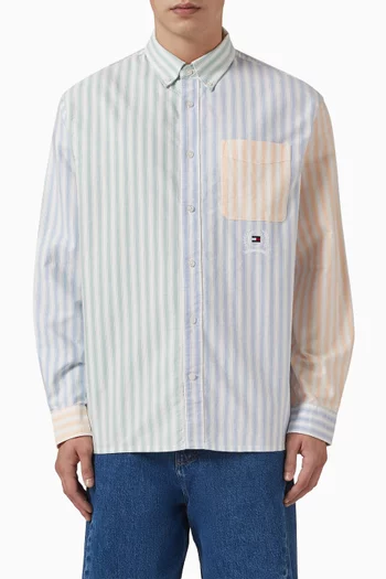 Colourblock Oxford Shirt in Cotton