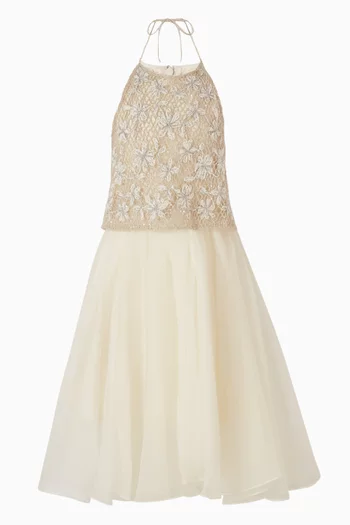 Crispy Monili Dress in Silk