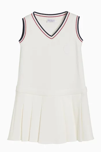 Logo Piquê Dress in Knit