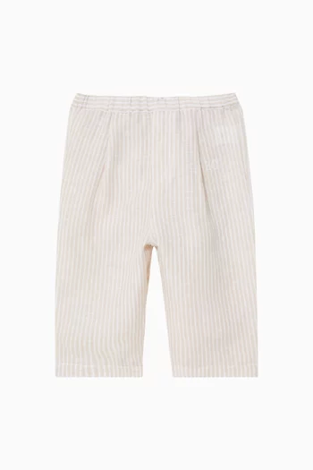 Bernie Striped Pants in Linen