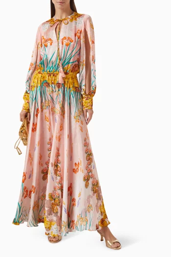 Jasmine Maxi Dress in Georgette Satin