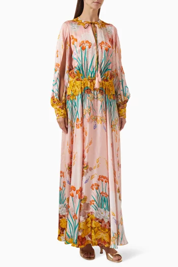 Jasmine Maxi Dress in Georgette Satin