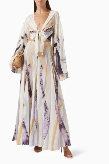 Bohemia Bow Top in Natural Crepe