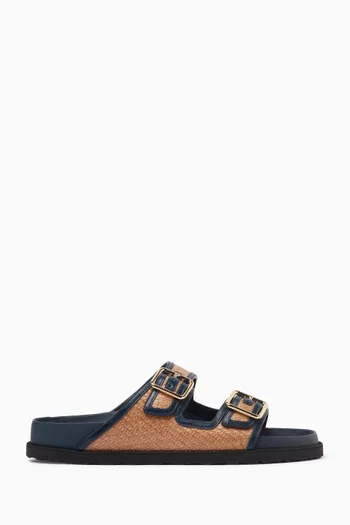 1774 Arizona Sandals in Raffia & Leather