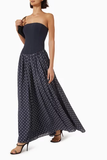 Odette Corset Maxi Dress in Georgette
