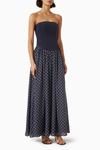Odette Corset Maxi Dress in Georgette