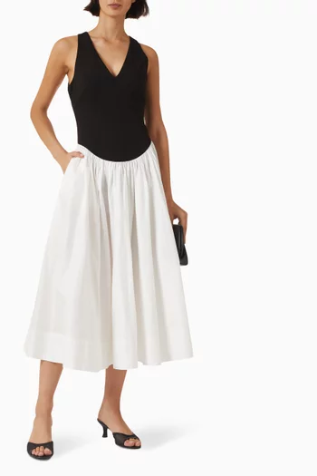 Lavinia Drop-waist Combo Dress