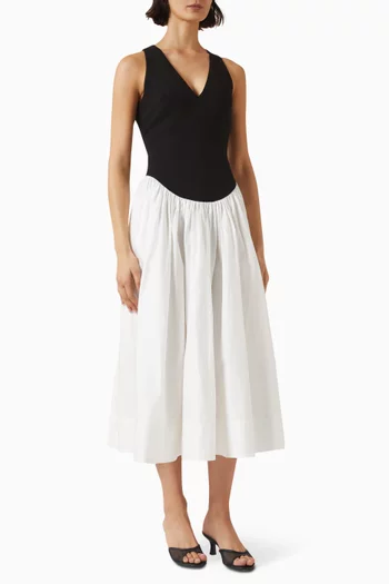 Lavinia Drop-waist Combo Dress