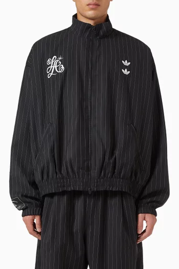 x Willy Chavarria Pinstripe Track Jacket in Cotton