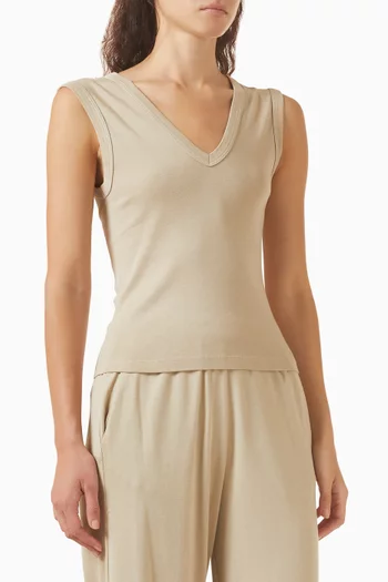 V-neck Tank Top in Supima Cotton