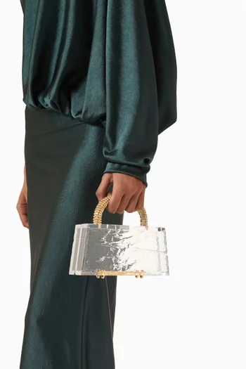 Eva Crushed Ice Top-handle Bag in Acrylic