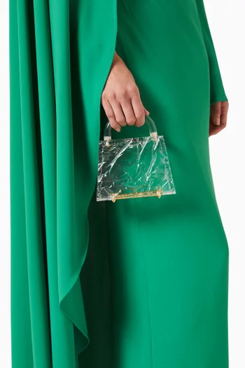 Eva Crushed Ice Clutch in Acrylic