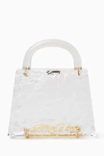 Eva Crushed Ice Clutch in Acrylic