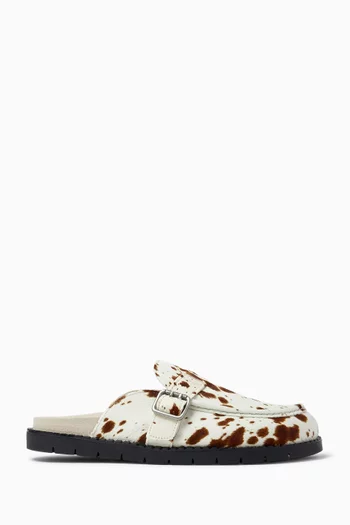 Winston Cow Mules in Pony Hair