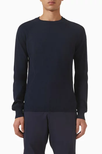Slim-fit Crewneck Sweater in Knit