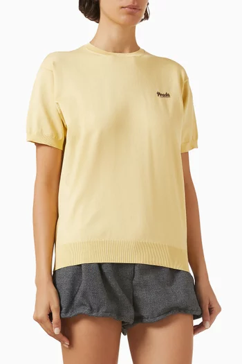 Crewneck Knit Sweater in Recycled Silk