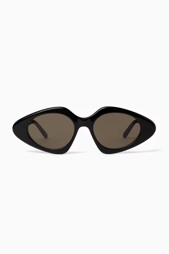 Slim Geometric Sunglasses in Acetate