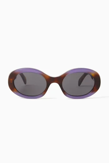 Triomphe Oval Sunglasses in Acetate