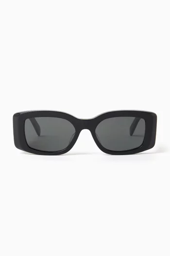 Maxi Triomphe Rectangular Sunglasses in Acetate