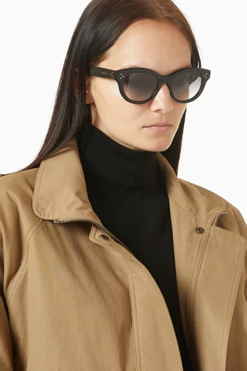3 Dots Round Sunglasses in Acetate